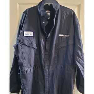 Bulwark Excel FR Coveralls‎ Mens 52 RG Blue Flame Resistant Jumpsuit 9.1 ATPV